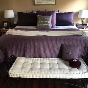 Macy’s Hotel Collection King size plum bedding